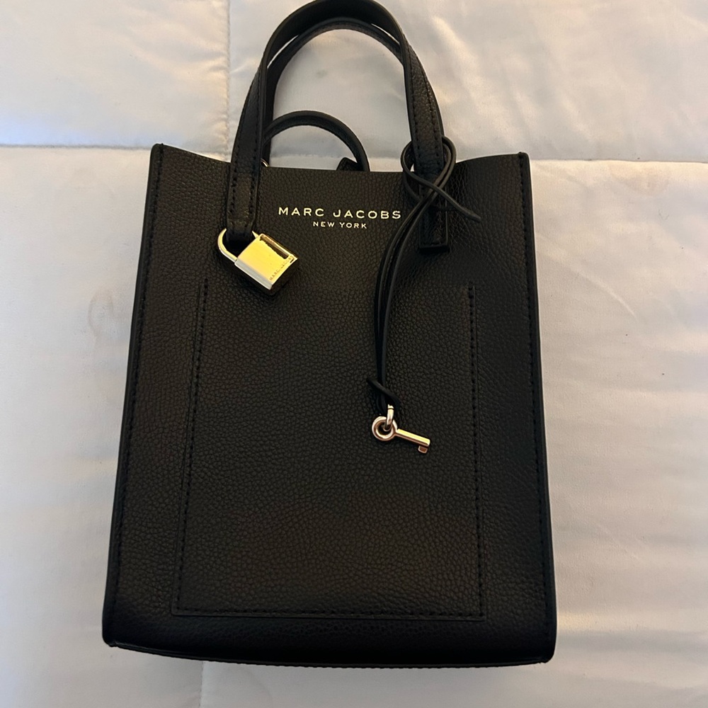 Marc Jacobs Black Tote with Gold Accents